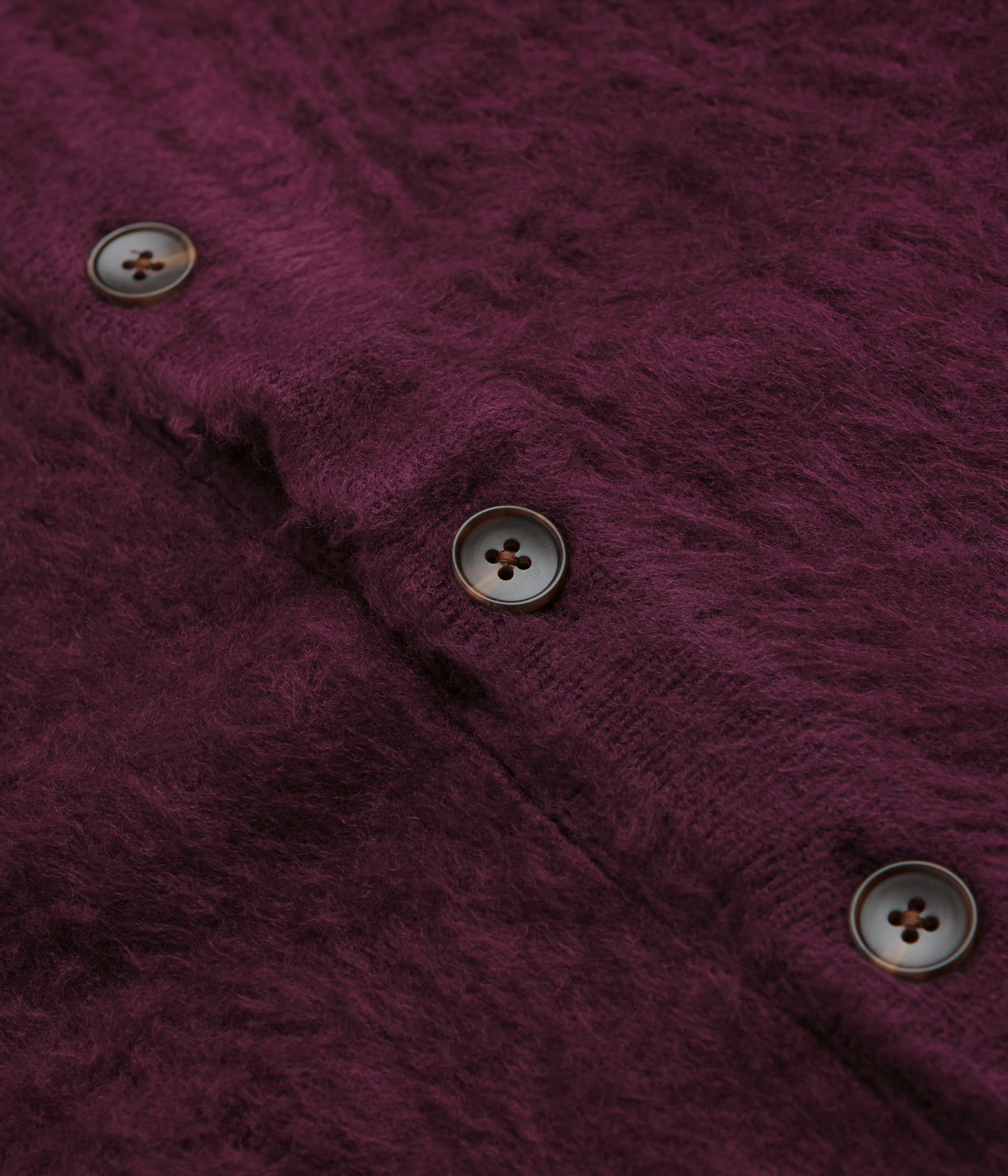 Butter Goods Mohair Button Up Knitted Shirt - Port