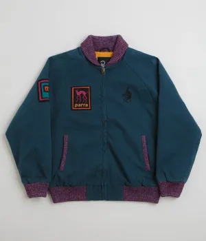 by Parra Skull Stalker Varsity Jacket - Washed Blue