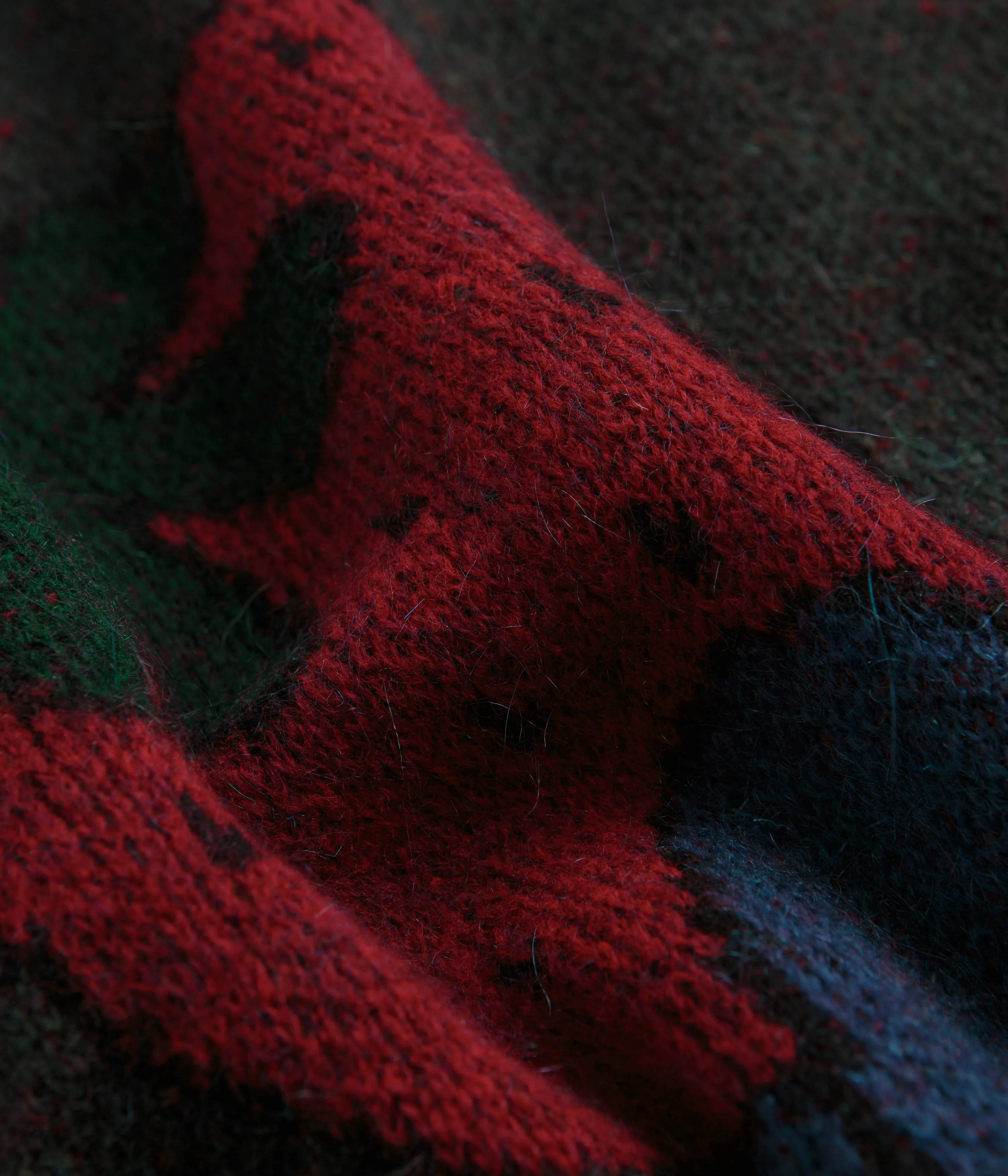 by Parra Stupid Strawberry Knitted Sweatshirt - Hunter Green