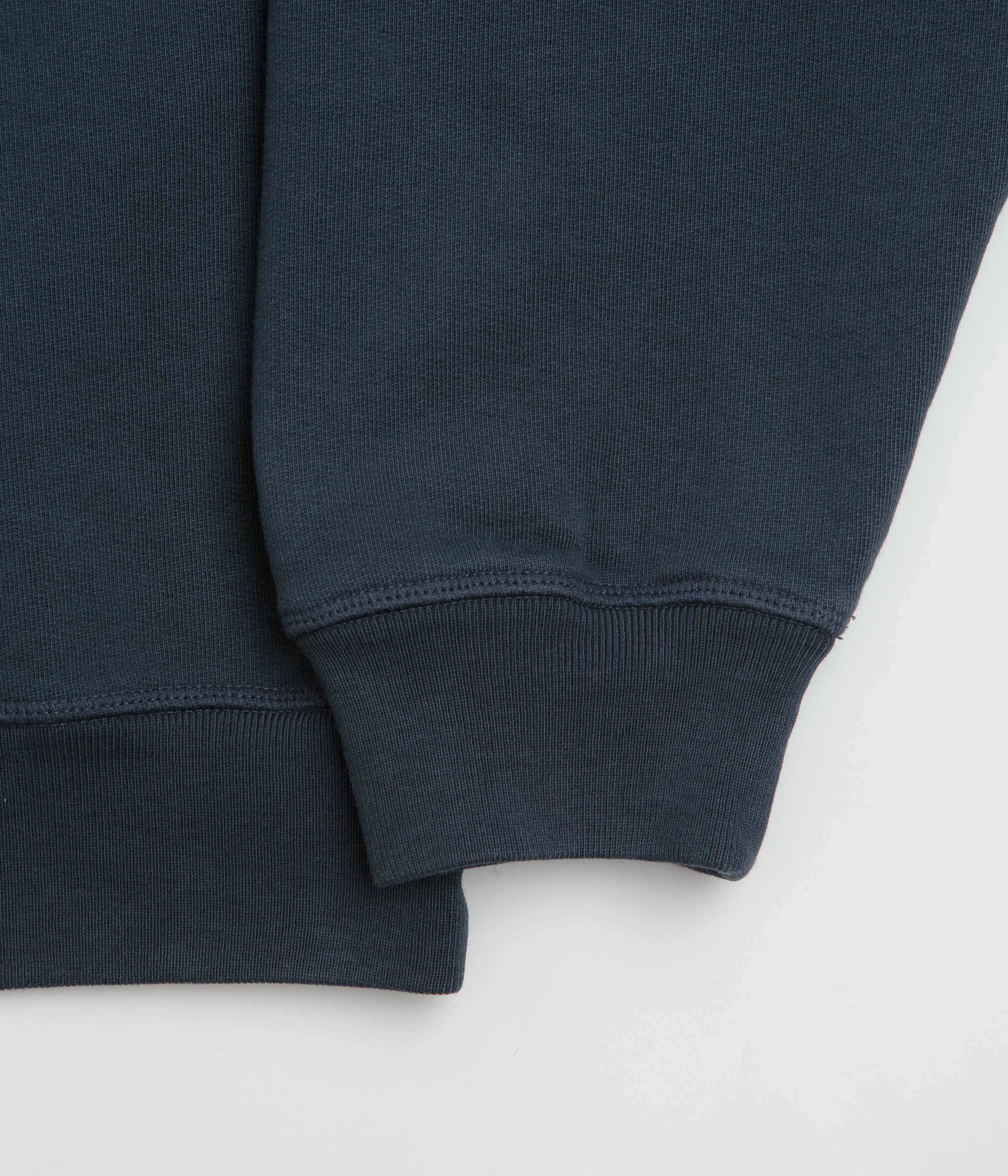 by Parra Water Wave Logo Crewneck Sweatshirt - Navy Blue