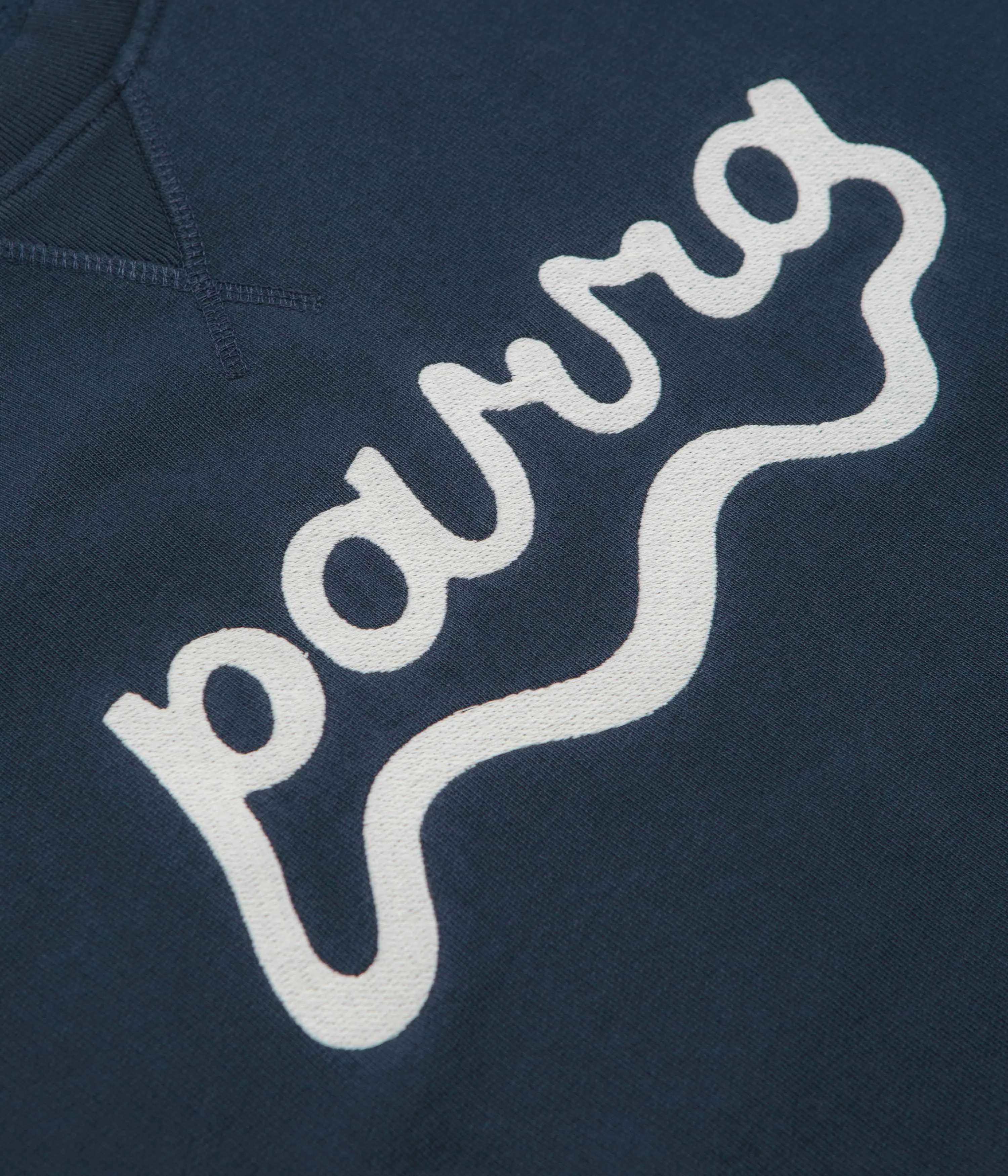 by Parra Water Wave Logo Crewneck Sweatshirt - Navy Blue