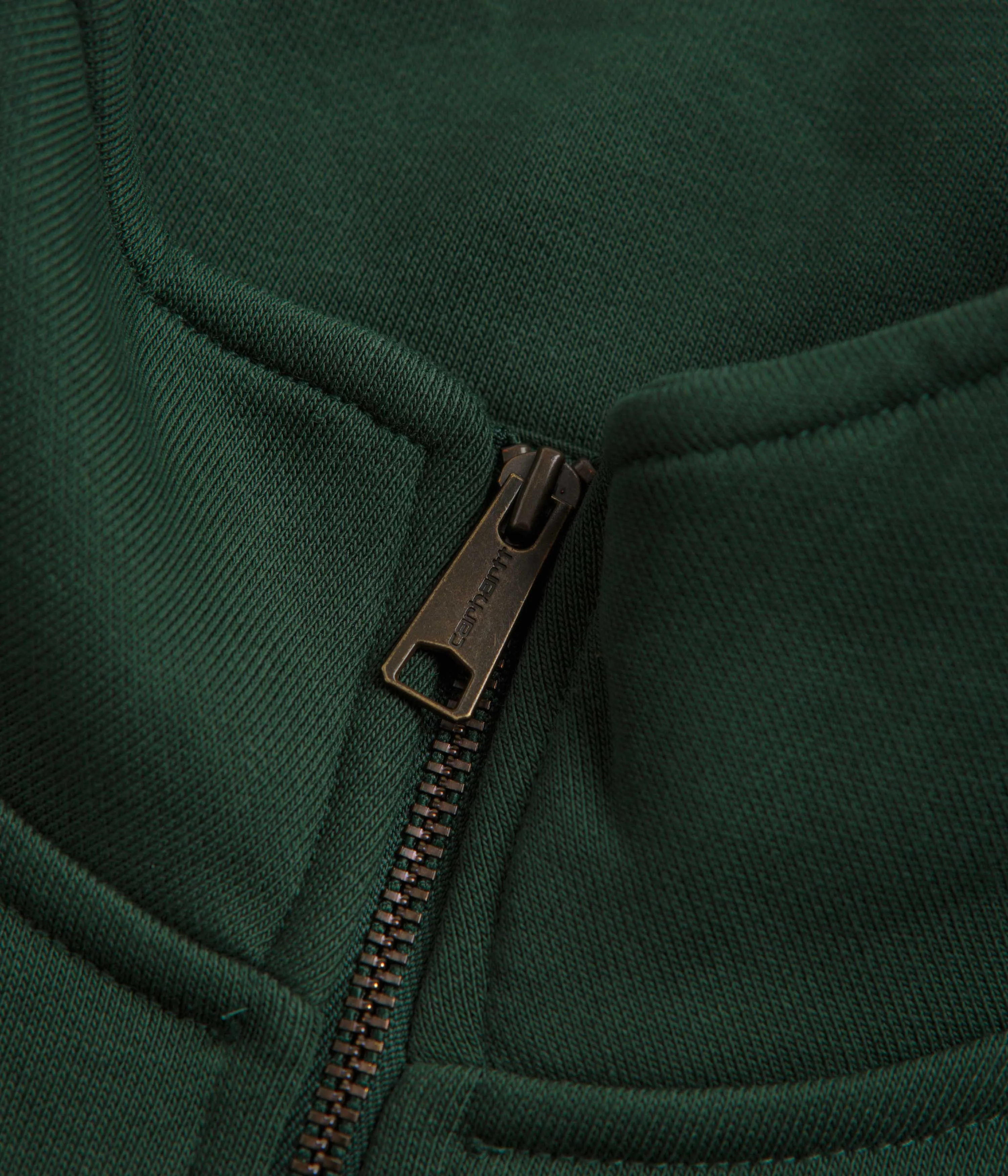Carhartt Chase Zip Neck Sweatshirt - Sycamore Tree / Gold