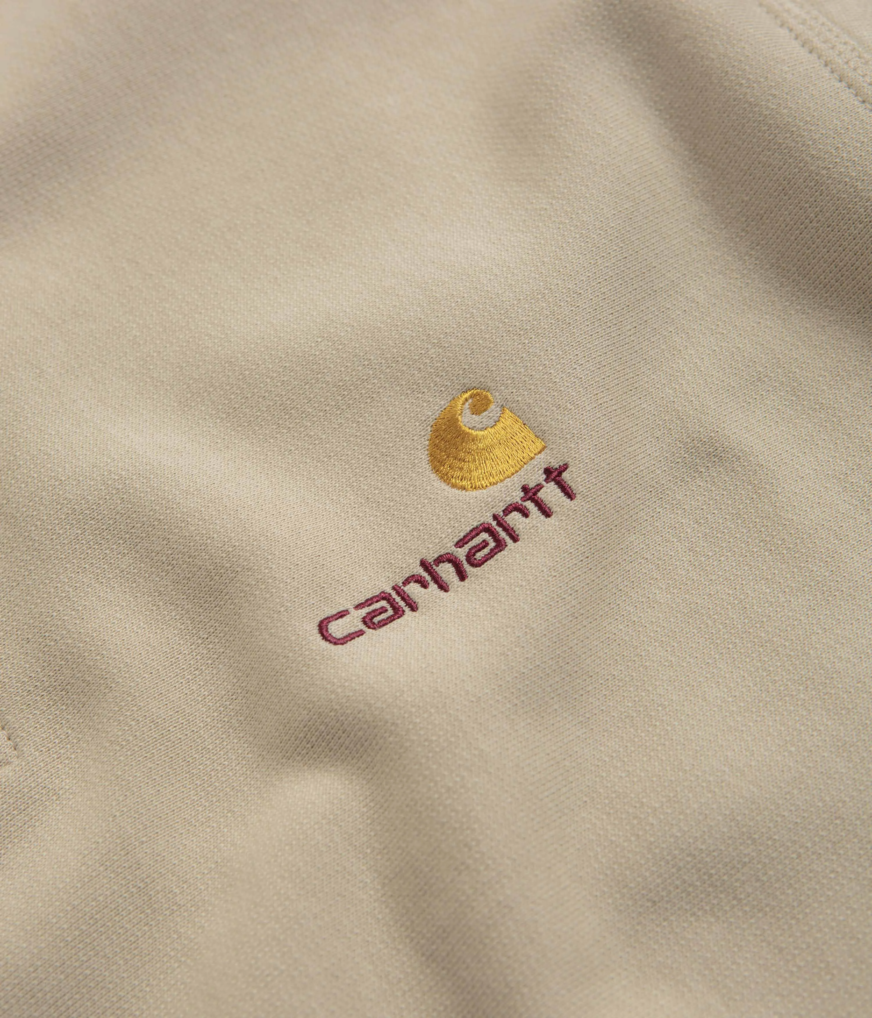 Carhartt Half Zip American Script Sweatshirt - Fleur De Sel