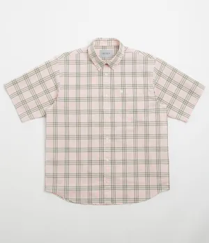 Carhartt Niven Short Sleeve Shirt - Niven Check / Air Pink / Wax