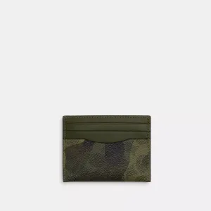 Coach Outlet Slim Id Card Case In Signature Camo Print