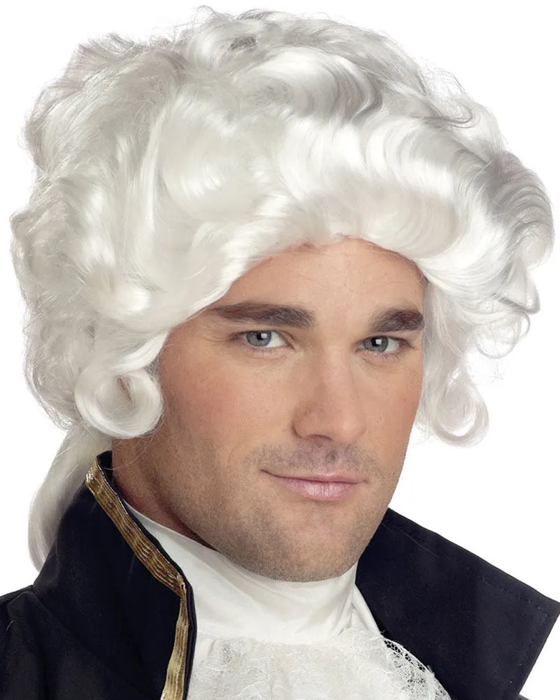 Colonial Man Short White Wig