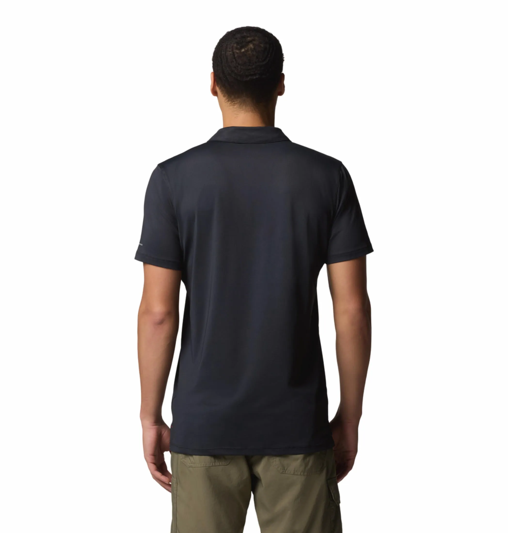 Columbia Men Black Omni-Shade Tech Trail Utility Polo Tshirt