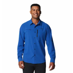 Columbia Men Blue Omni-Shade Summit Valley Woven Long Sleeve Shirt