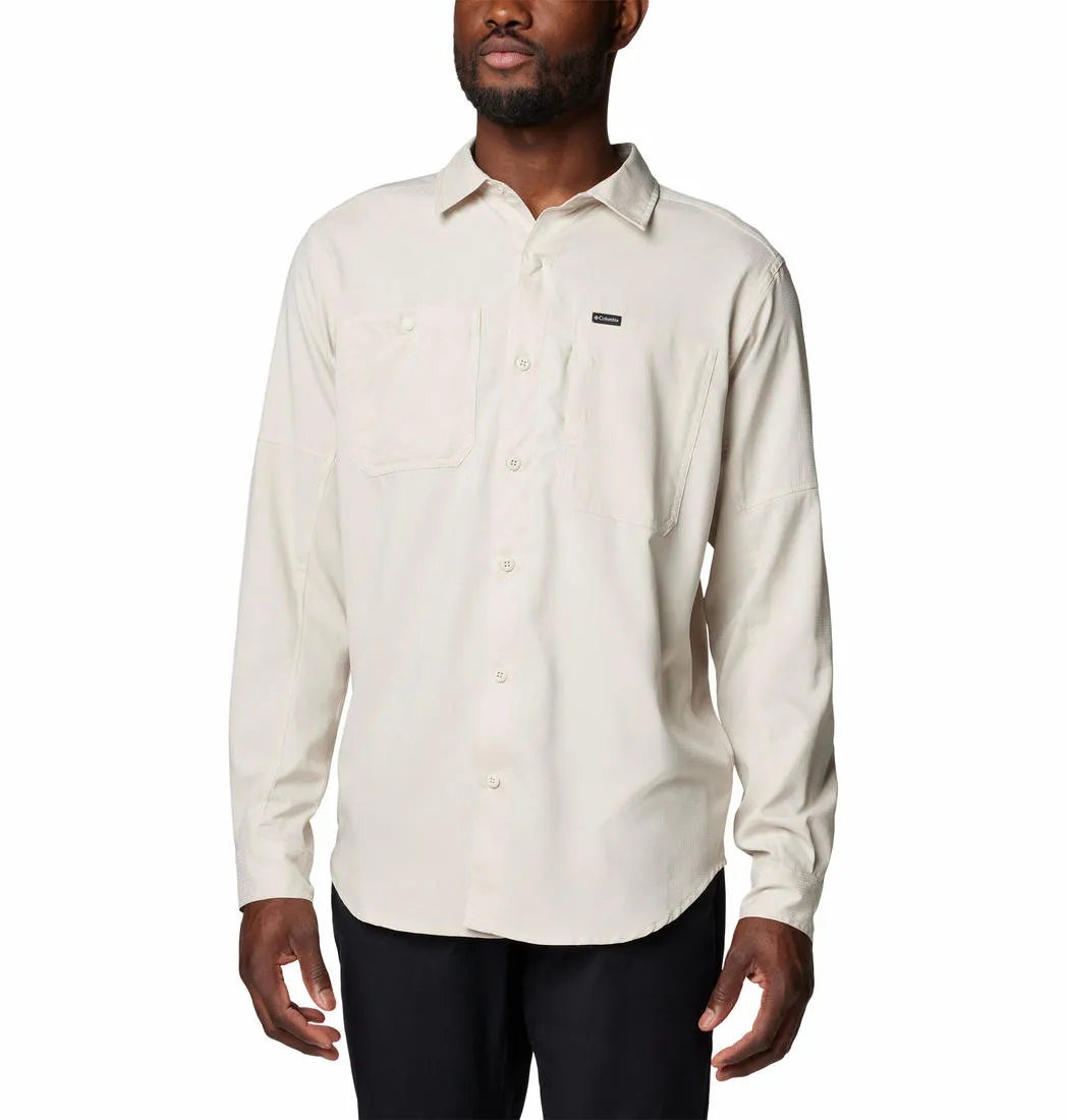 Columbia Men Brown Omni-Shade Silver Ridge Utility Lite Long Sleeve Shirt