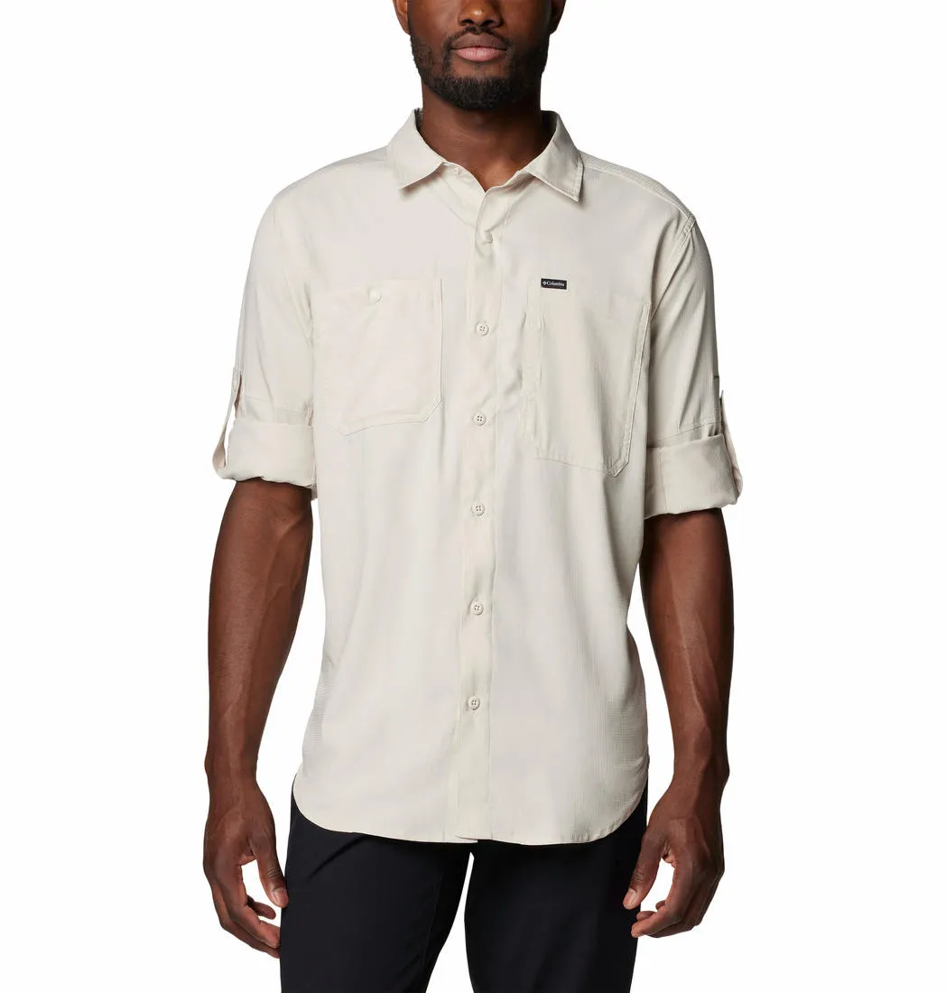 Columbia Men Brown Omni-Shade Silver Ridge Utility Lite Long Sleeve Shirt