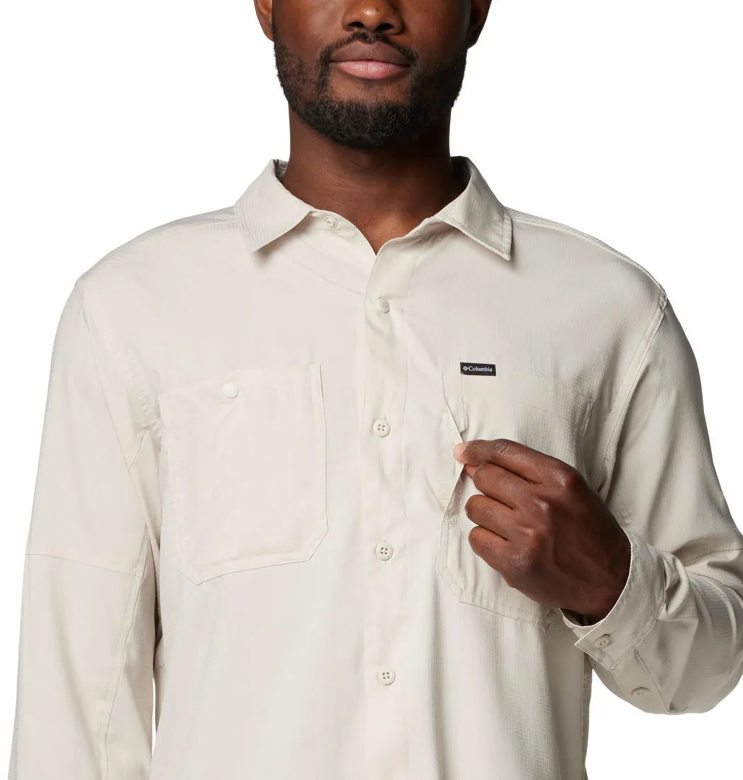 Columbia Men Brown Omni-Shade Silver Ridge Utility Lite Long Sleeve Shirt