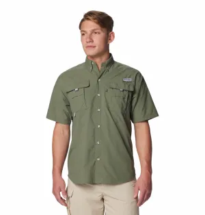 Columbia Men Green Omni-Shade Bahama II Short Sleeve Shirt