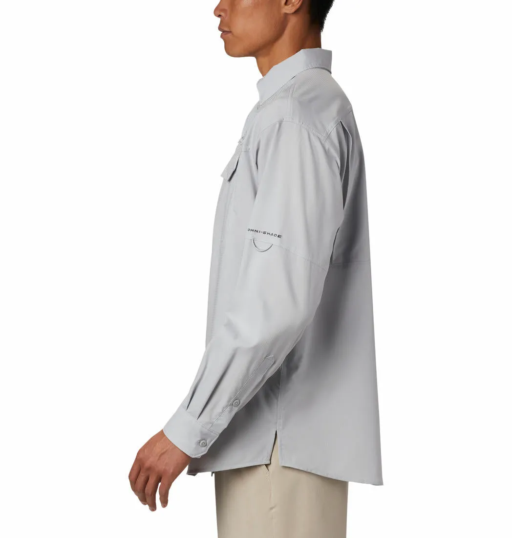 Columbia Men Grey Omni-Wick Low Drag Offshore Long Sleeve Shirt