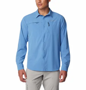Columbia Men Navy Blue Omni-Shade Summit Valley Woven Long Sleeve Shirt