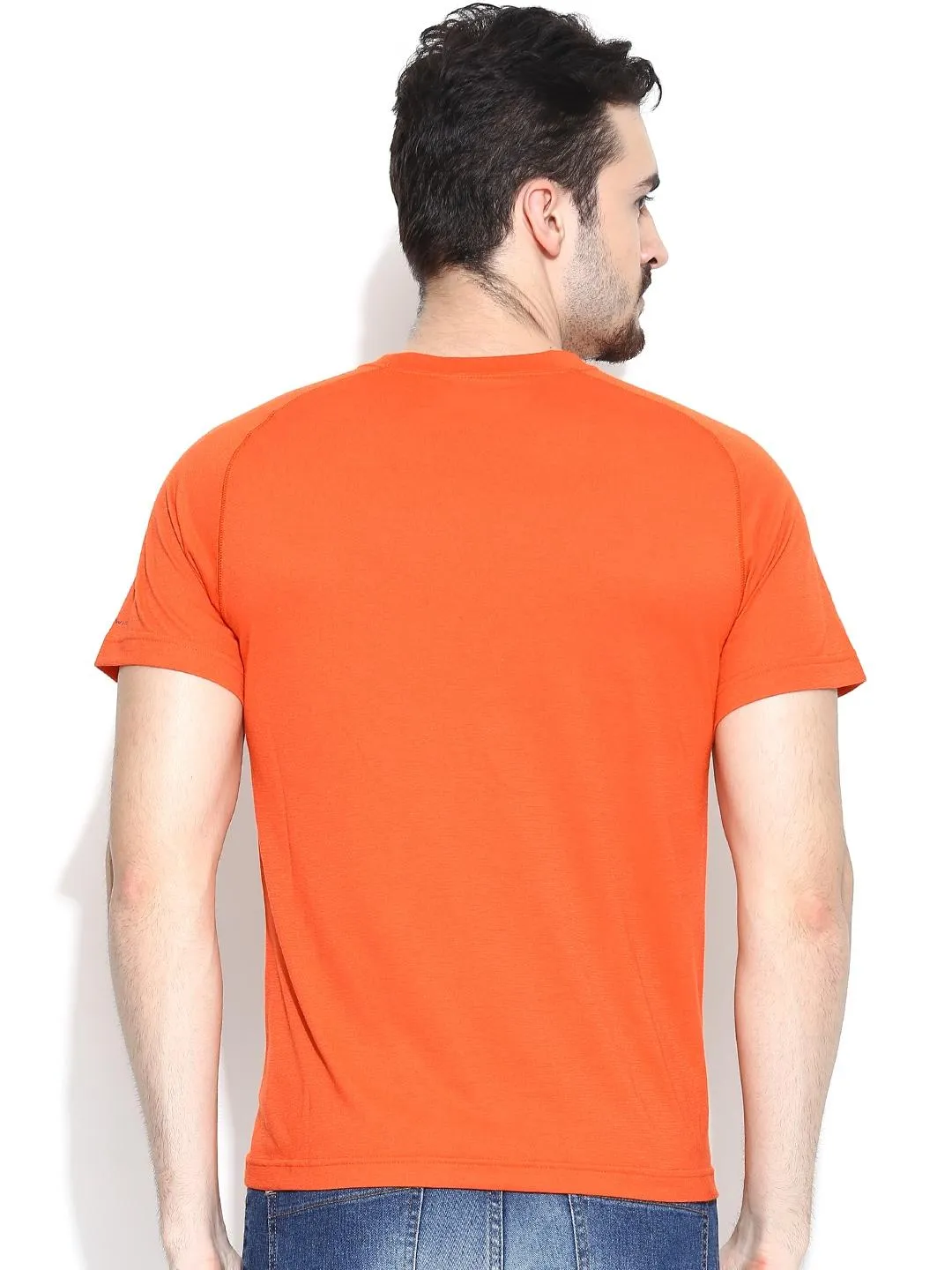 Columbia Men Orange Omni-Wick Mountain Tech III Crew Tshirt