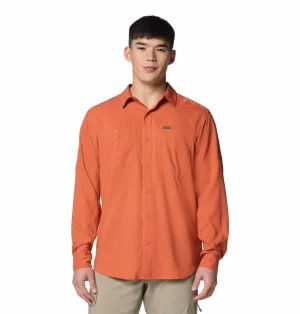 Columbia Men Red Omni-Shade Silver Ridge Utility Lite Long Sleeve Shirt