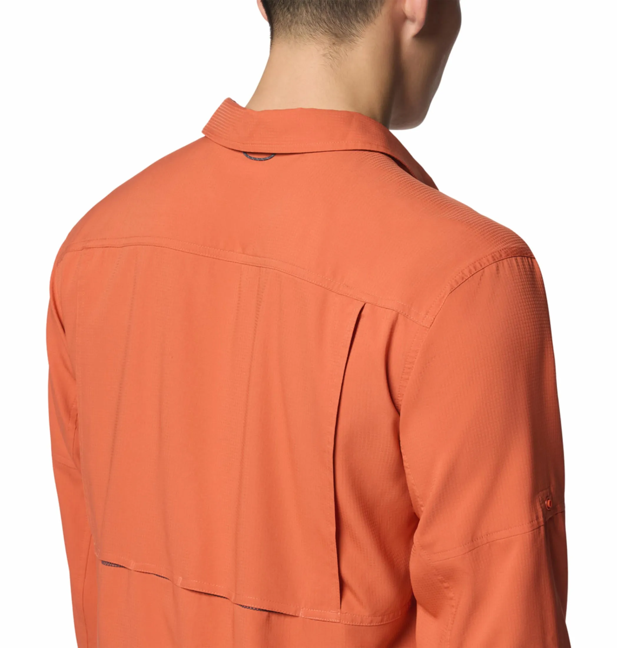 Columbia Men Red Omni-Shade Silver Ridge Utility Lite Long Sleeve Shirt