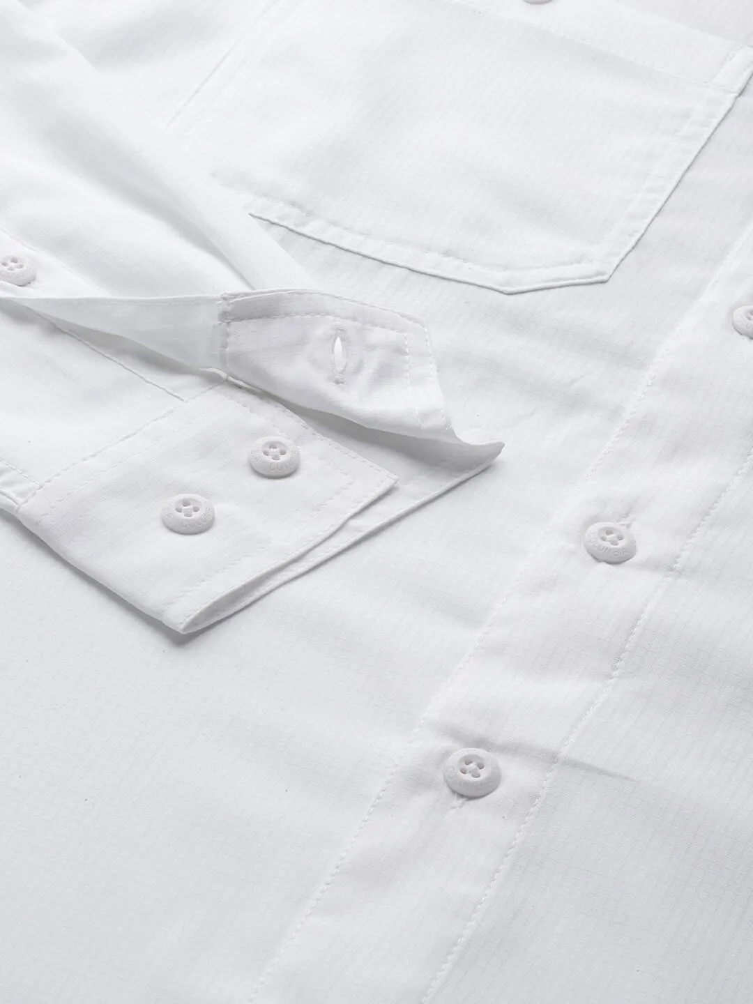 Columbia Men White Omni-Shade Silver Ridge Utility Lite Long Sleeve Shirt