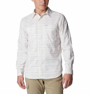 Columbia Men White Omni-Shade Silver Ridge Utility Lite Plaid Long Sleeve Shirt