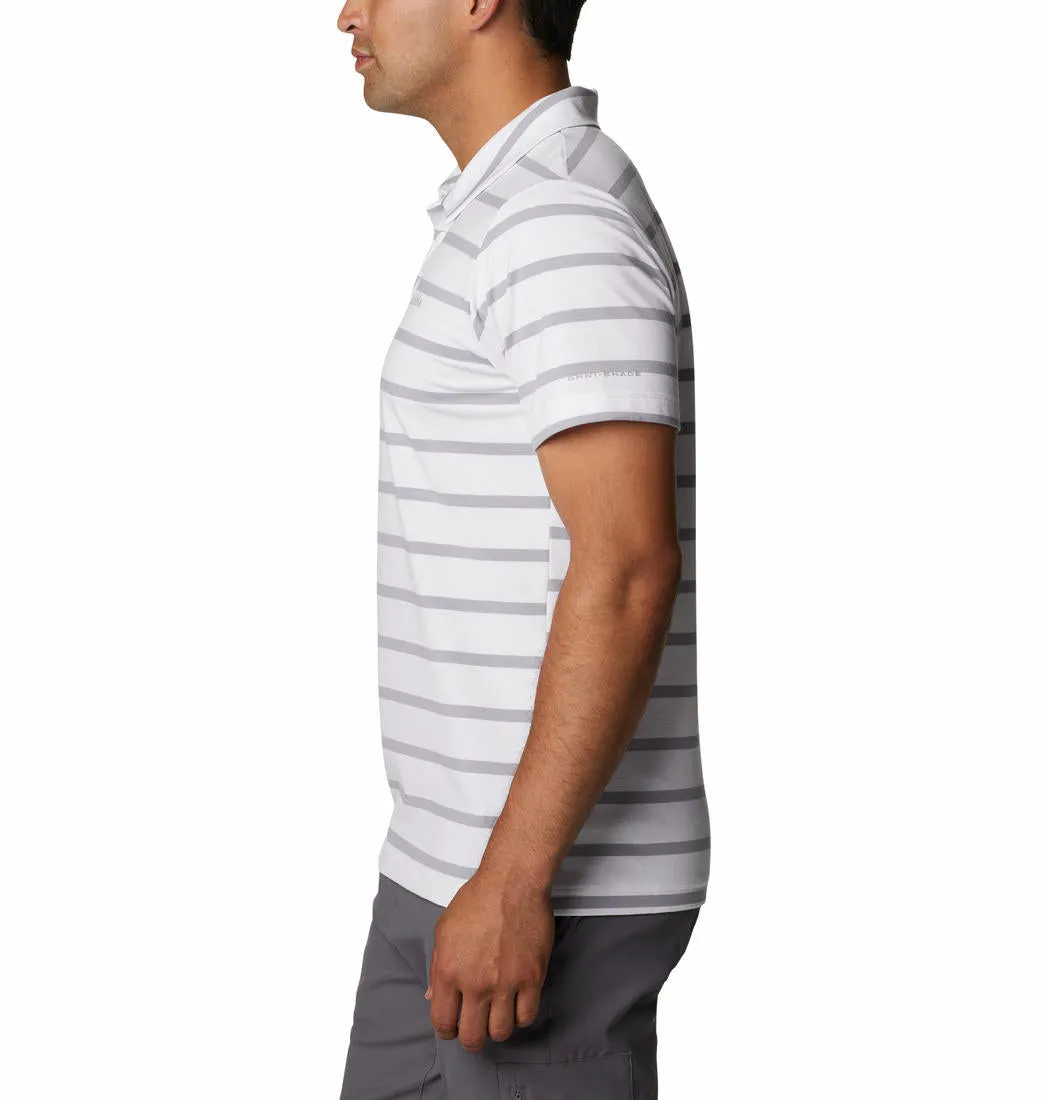 Columbia Men White Omni-Wick Sun Trek Polo Tshirt