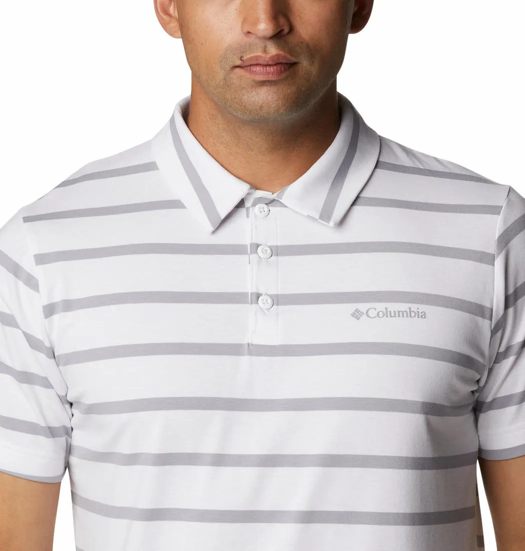 Columbia Men White Omni-Wick Sun Trek Polo Tshirt