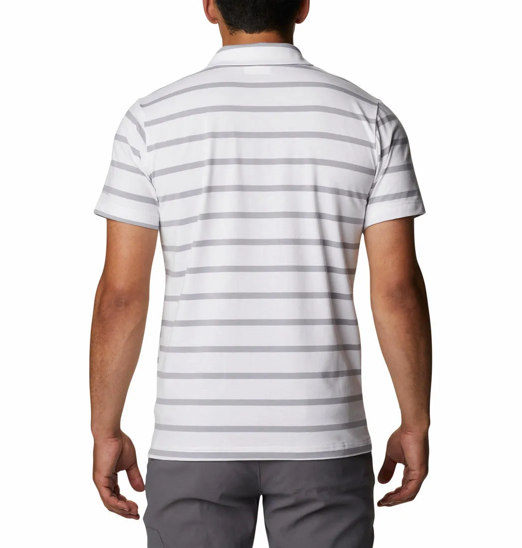 Columbia Men White Omni-Wick Sun Trek Polo Tshirt