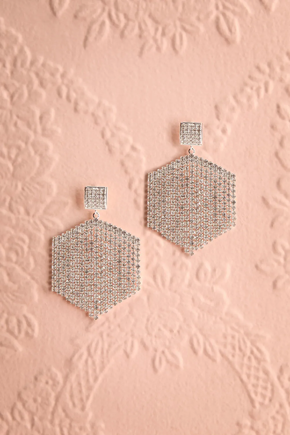 Constance Silver | Crystal Pendant Earrings