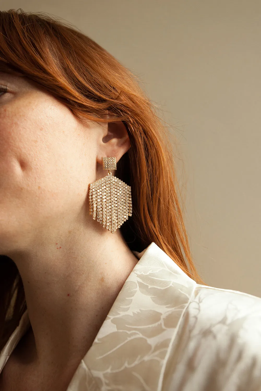 Constance Silver | Crystal Pendant Earrings