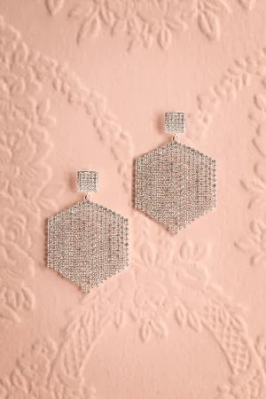 Constance Silver | Crystal Pendant Earrings