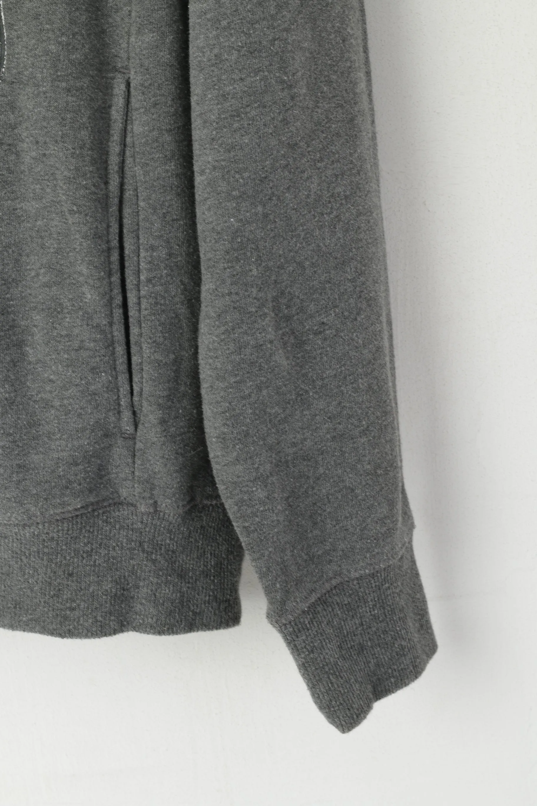 Coolcat Men L Sweatshirt Grey Cotton Turtle Neck Skull Graphic Gun Top