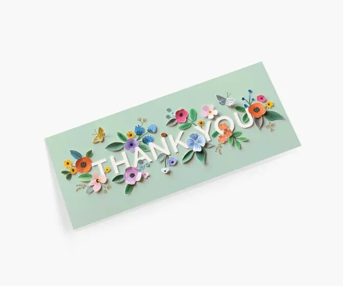 Cut Paper Thank You Card
