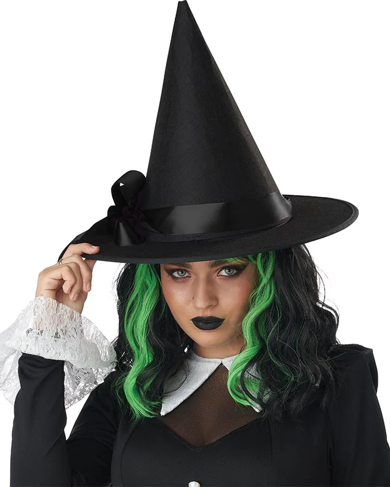Cute N Crafty Short Black and Green Wig