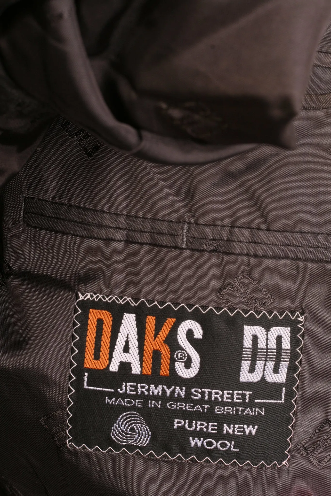Daks Jermyn Street Mens 42 S Blazer Jacket Wool Striped Black