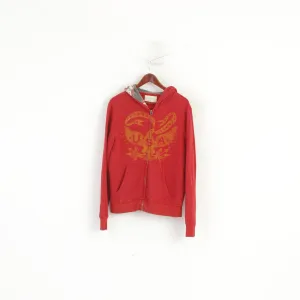 Denim & Supply Ralph Lauren Men M Sweatshirt Burgundy Cotton Aztec Hood USA Top