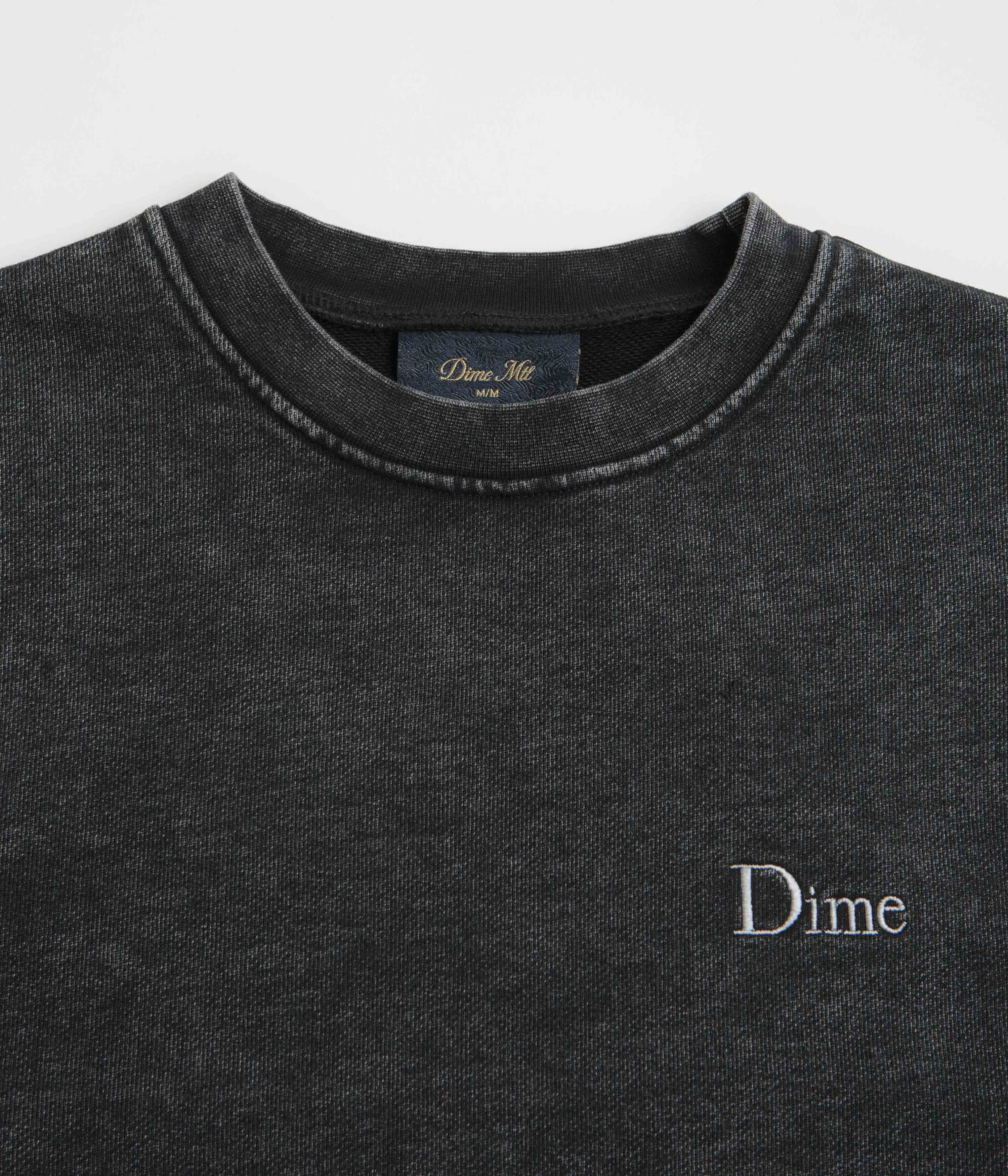 Dime Classic French Terry Crewneck Sweatshirt - Faded Black