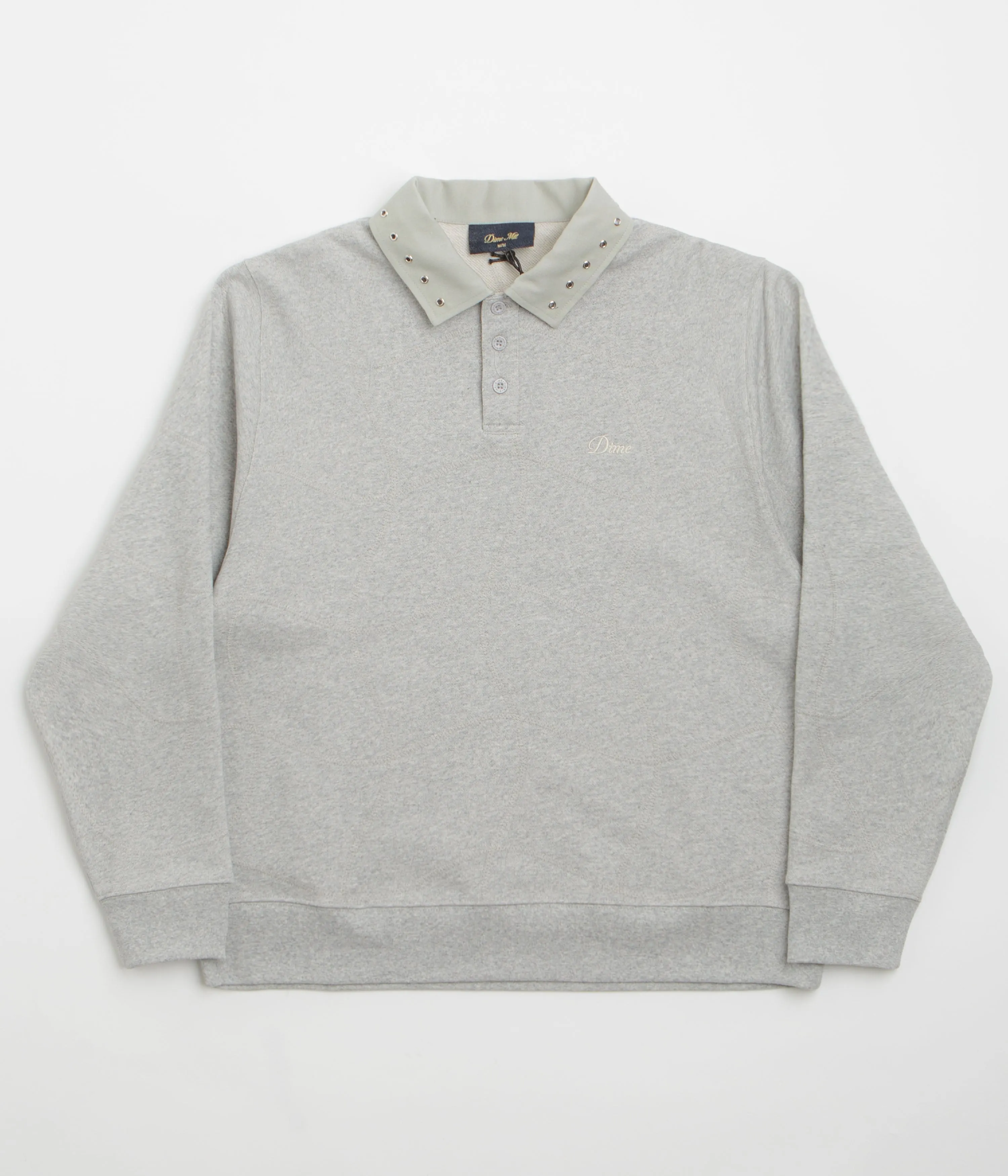 Dime Wave Rugby Shirt - Heather Grey