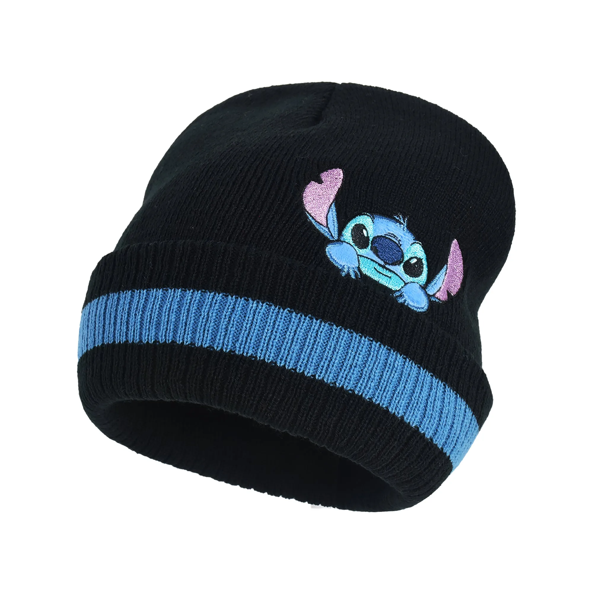 DISNEY LILO & STITCH PEEKING STRIPED BEANIE