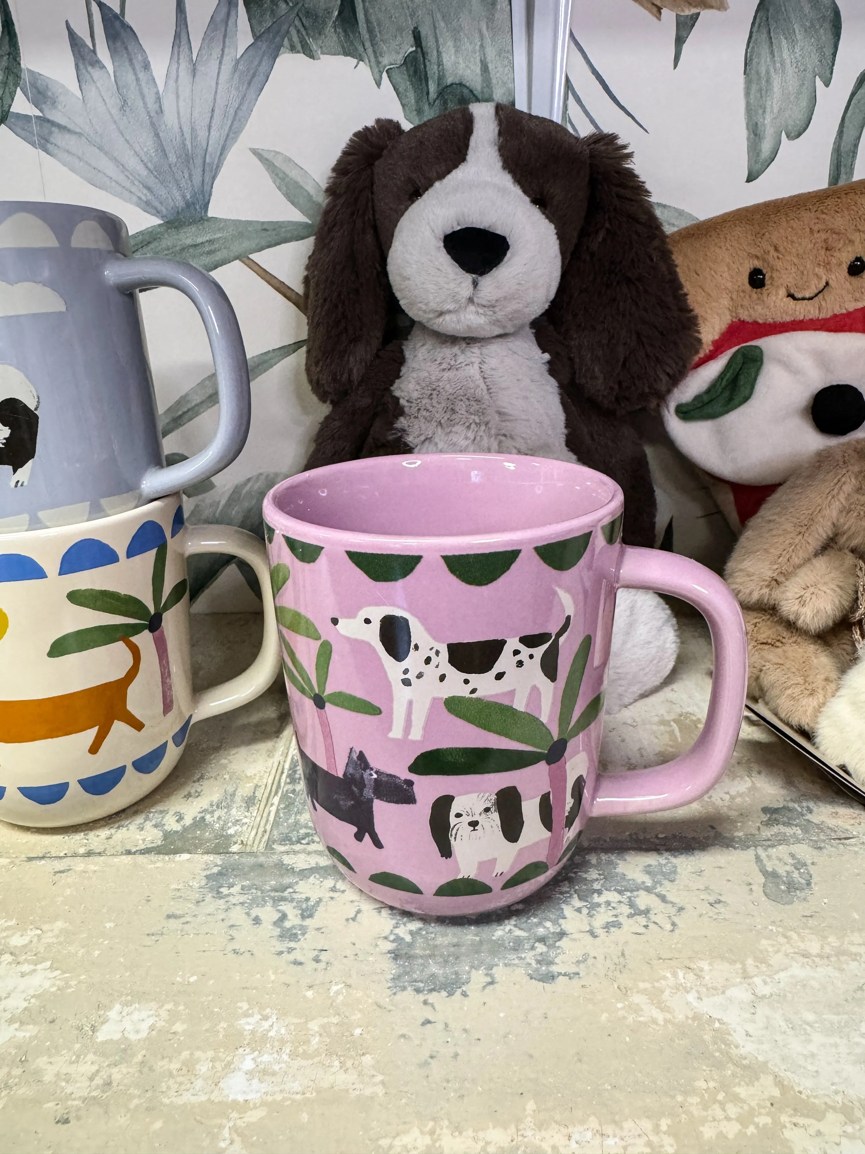 Dog Mug, 4 Asst Ceramic