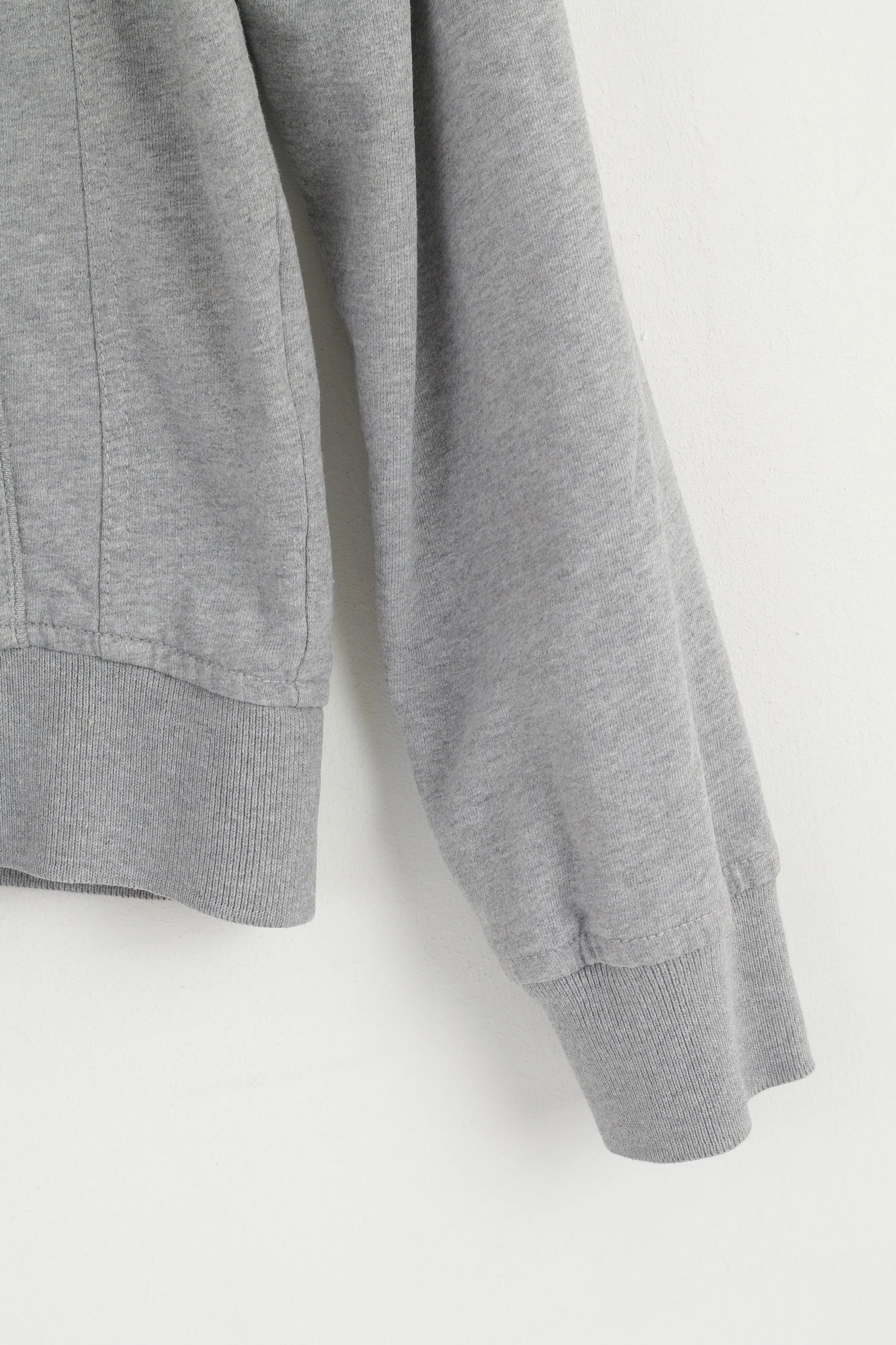Duck and Cover Men XL (L) Sweatshirt Grey Cotton Noble Style Full Zipper Army Top