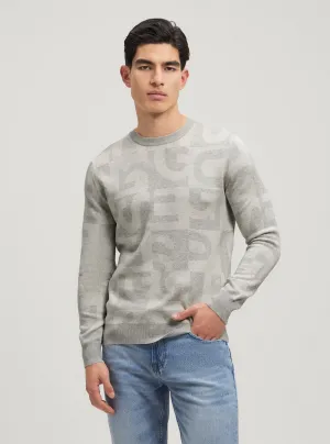 Eco Grey Denny Logo Knit Jumper Guess