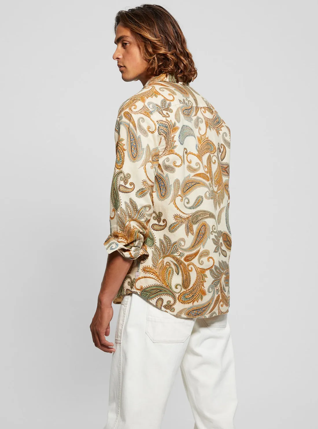 Eco Paisley Long Sleeve Shirt Guess
