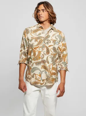 Eco Paisley Long Sleeve Shirt Guess