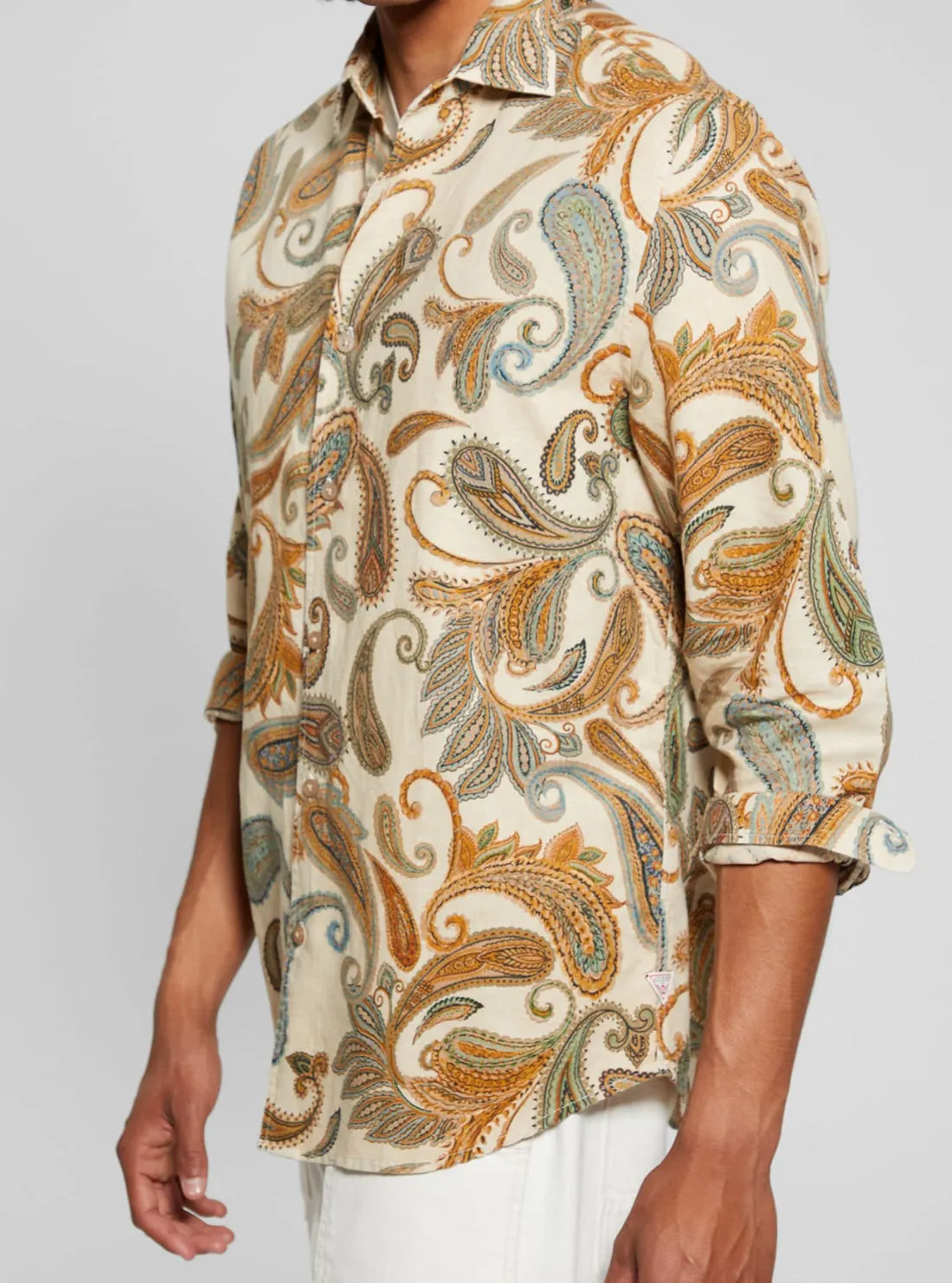 Eco Paisley Long Sleeve Shirt Guess