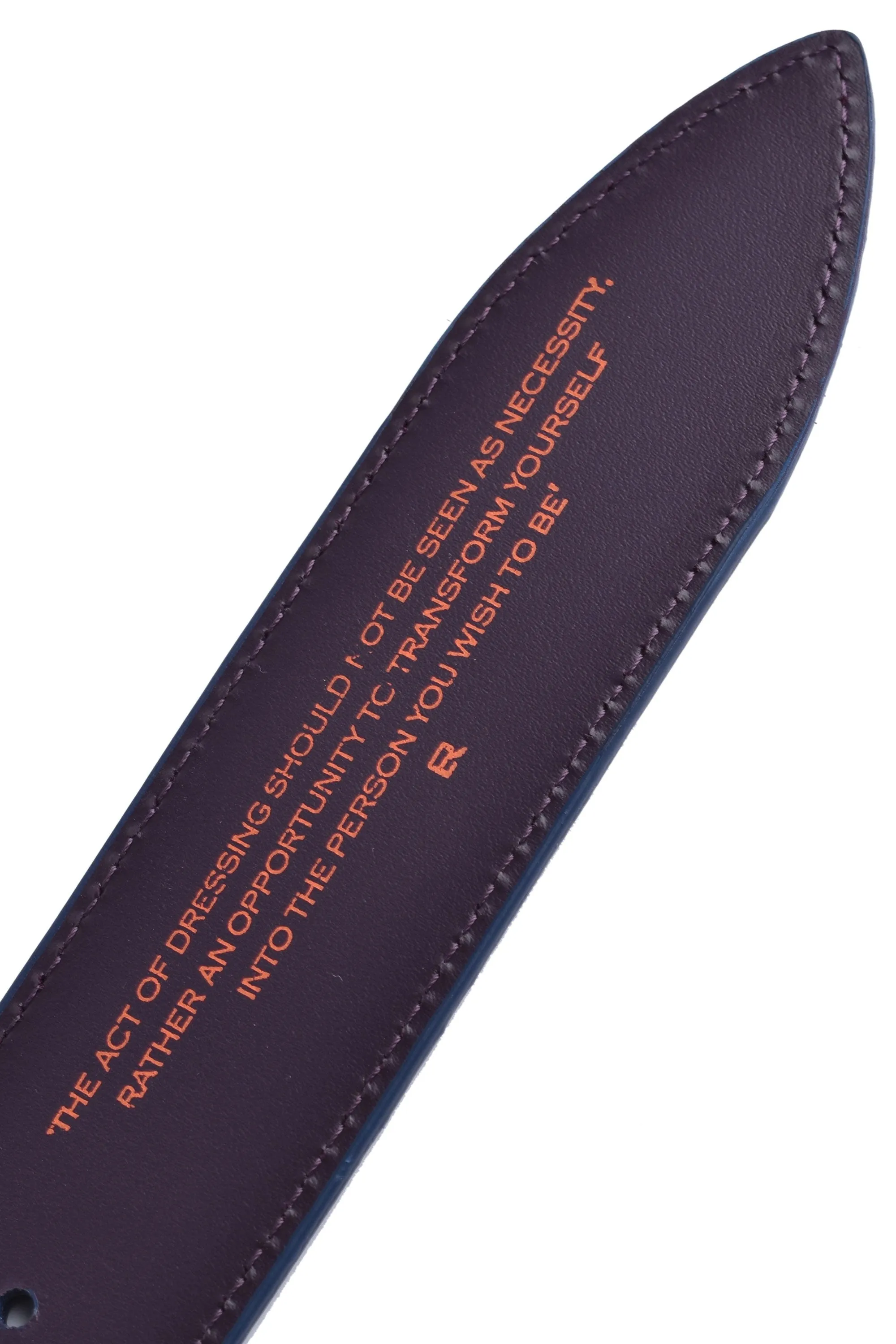 Elliot Rhodes Suede Leather Belt Navy/Red