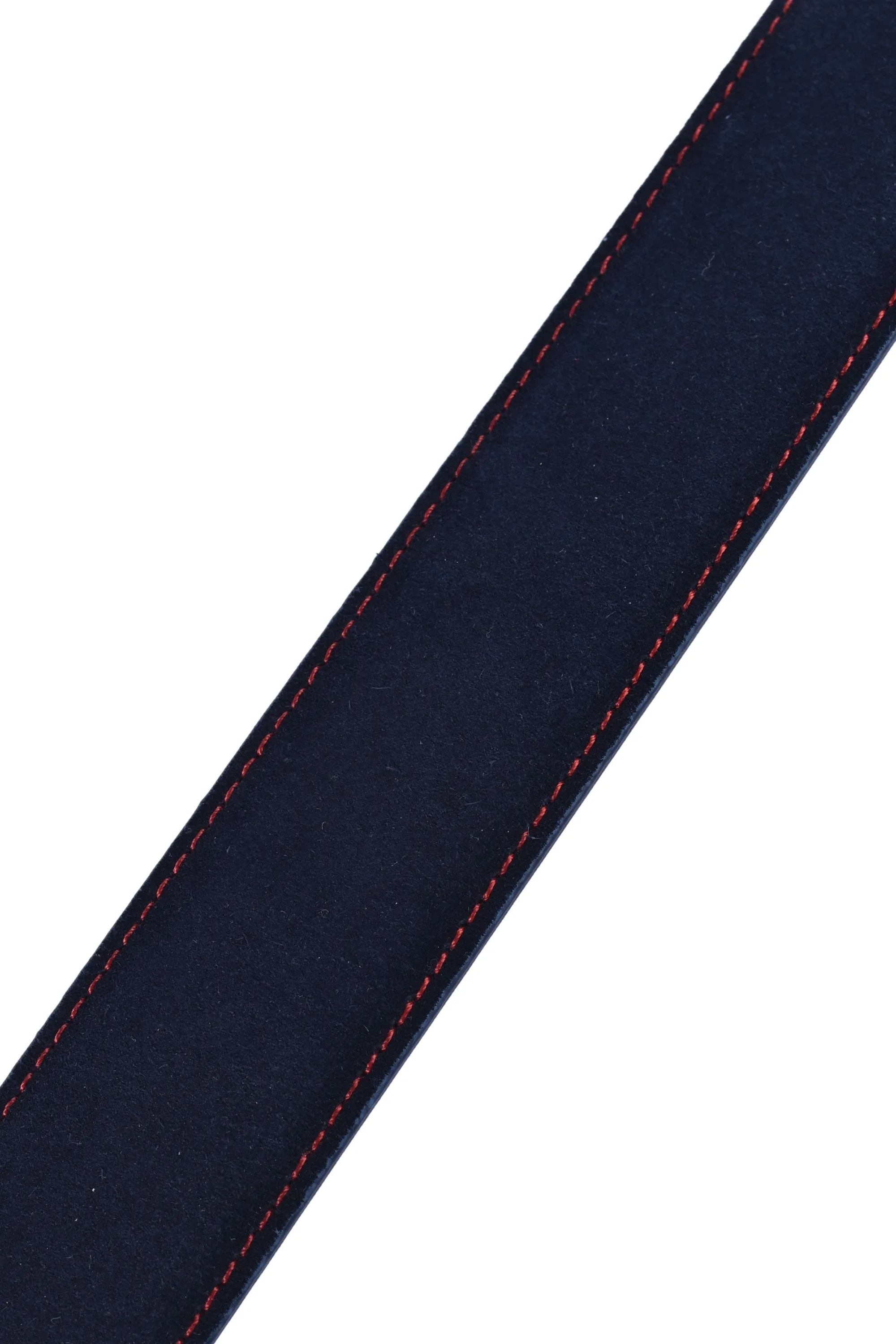 Elliot Rhodes Suede Leather Belt Navy/Red