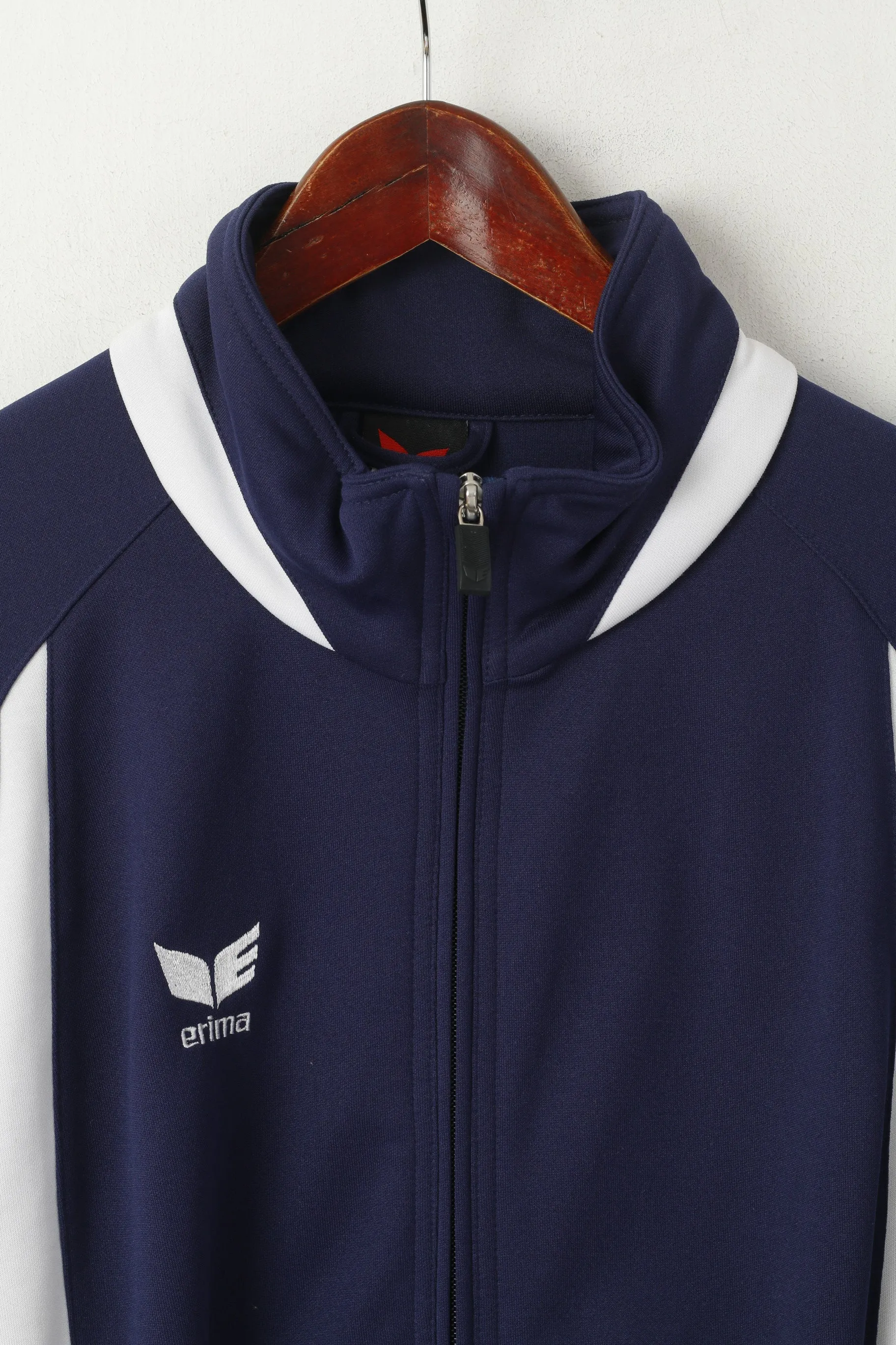 Erima Men L Sweatshirt Navy Vintage Sport SC Nestle Frankfurt Full Zipper Track Top
