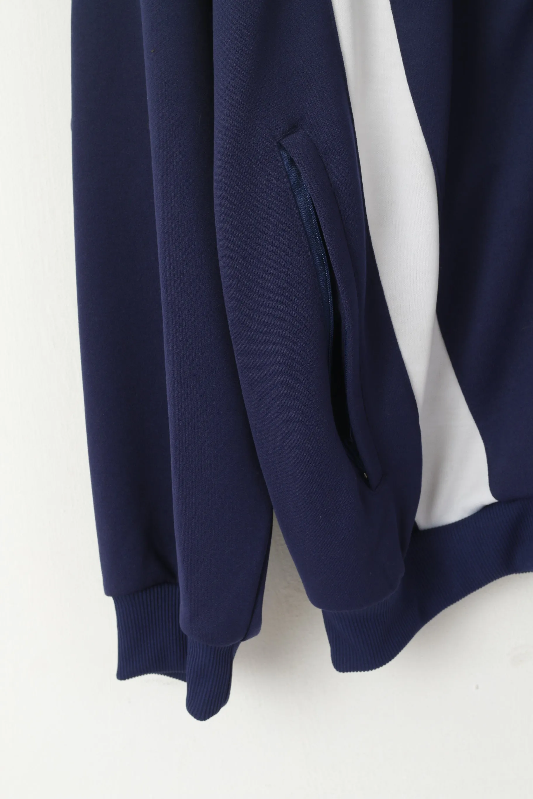 Erima Men L Sweatshirt Navy Vintage Sport SC Nestle Frankfurt Full Zipper Track Top