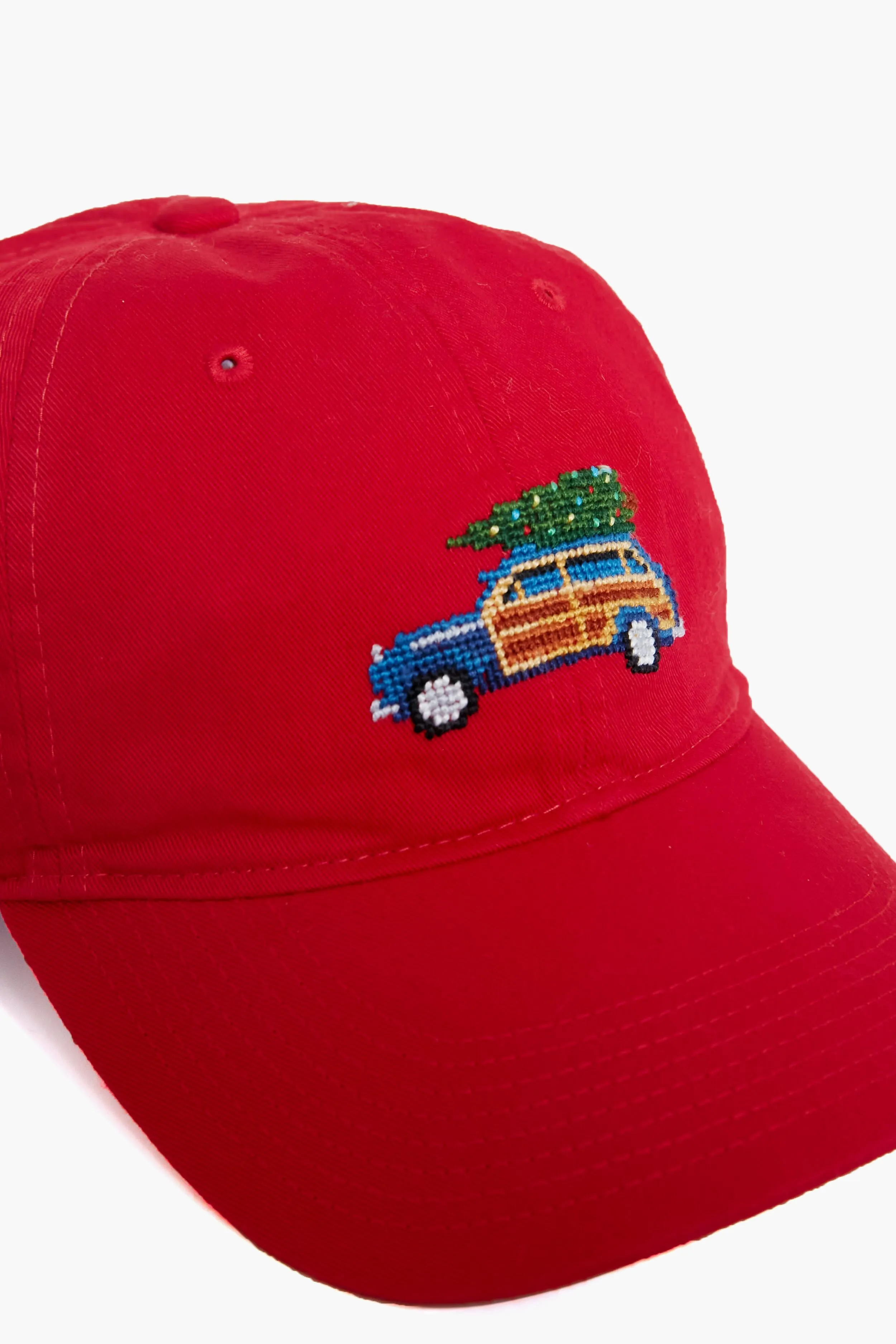 Exclusive Needlepoint Christmas Dad Wagon Hat