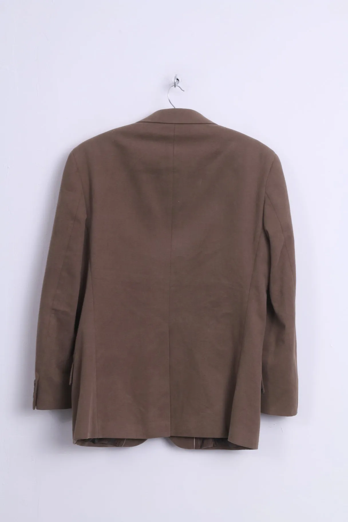 Fellini Menswear Mens 36 S Blazer Brown Cotton Single Breasted Jacket