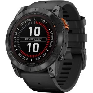 Fenix 7 Solar Smart Watch In Slate Gray, Black Band